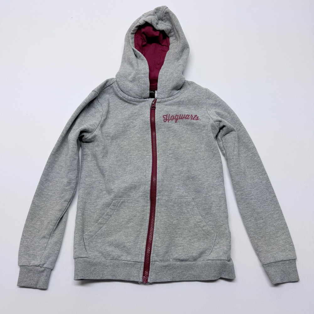 Harry Potter Wizarding World Grey Hogwarts Crest Zip Up Hoodie Kids 8-10Y